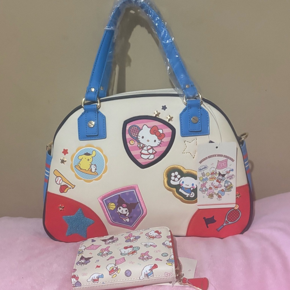 Sale! Sanrio hello kitty and friends sports crossbody tote bag and wallet set